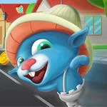 Blue Mushroom Cat Run